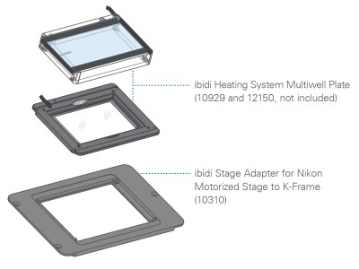 ibidi Stage Adapter for Nikon Motorized Stage to K-Frame