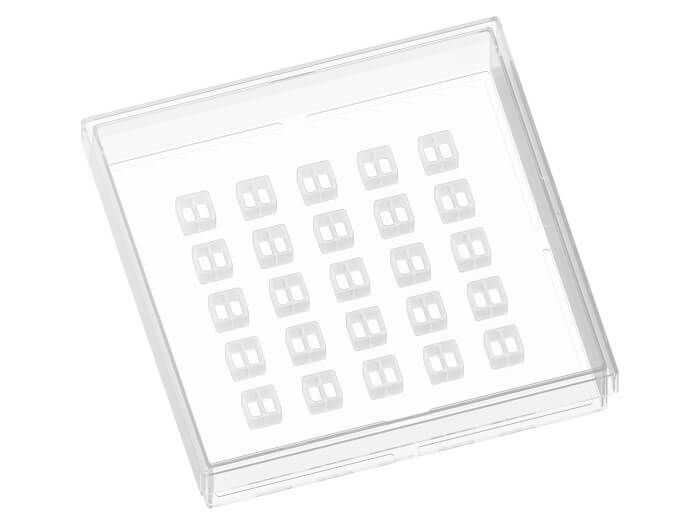 25 Culture-Inserts 2 Well for self-insertion