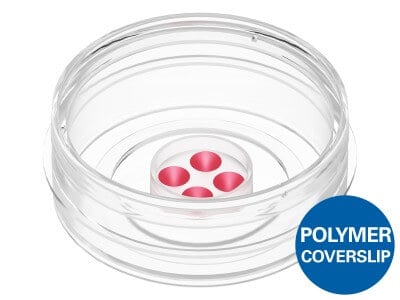micro-Insert 4 Well FulTrac in µ-Dish 35 mm, high