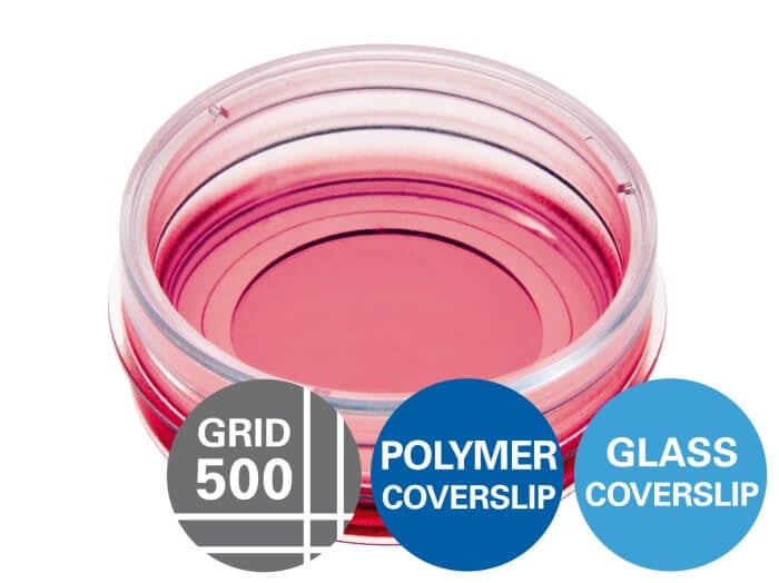 µ-Dish 35 mm, high Grid-500