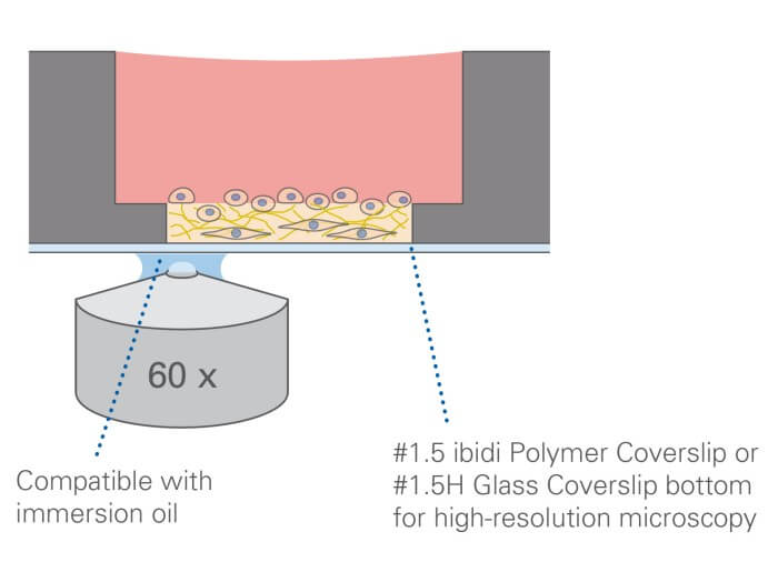 Principle of the µ-Plate 96 Well 3D