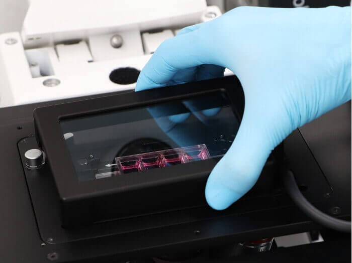 ibidi Stage Top Incubator Slide/Dish, CO2/O2 – Silver Line